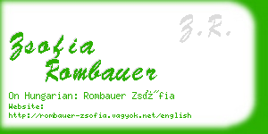 zsofia rombauer business card